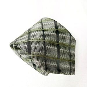 BOSS Hugo Boss Green Plaid Silk Tie